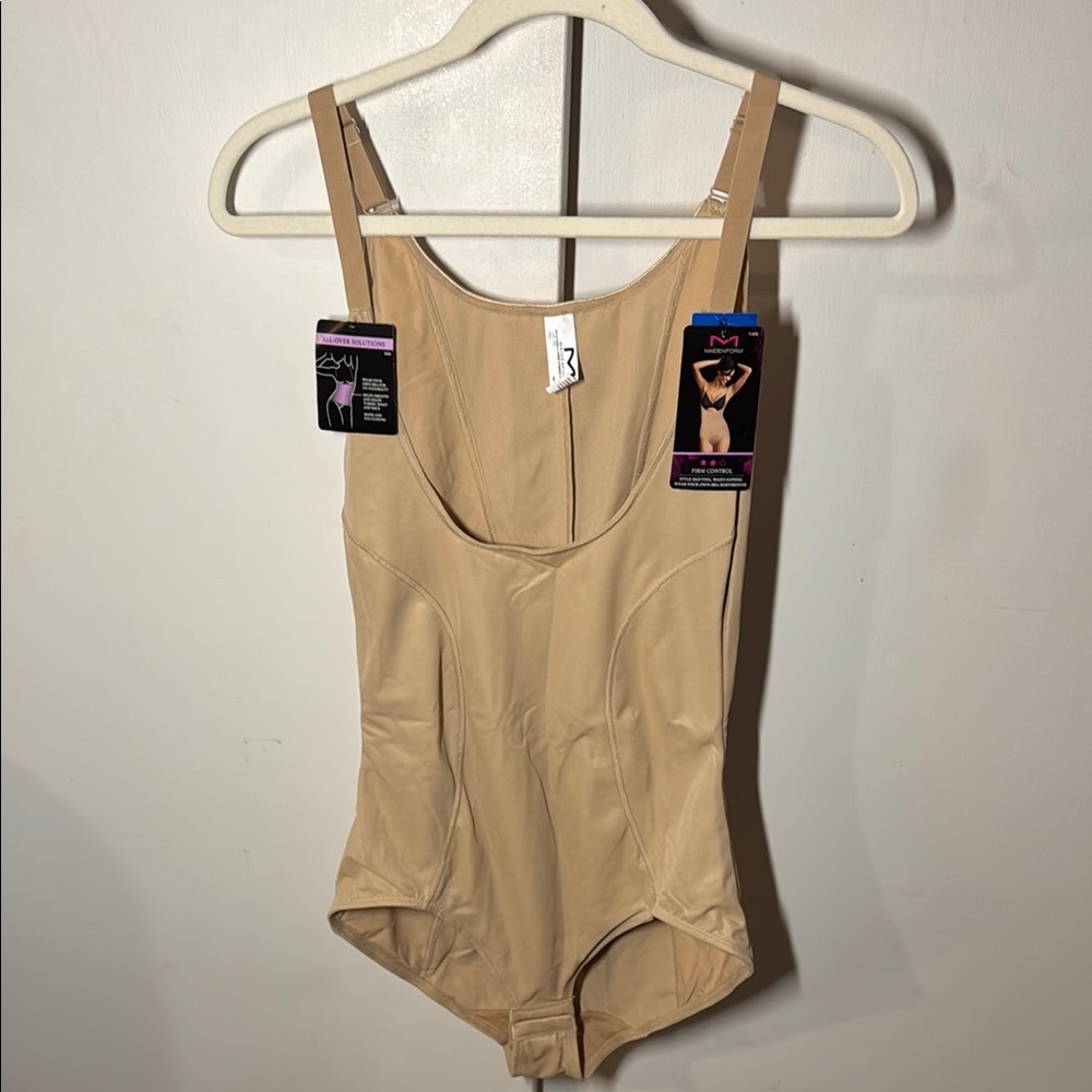 Maidenform NWT Nude Shapewear Bodysuit XL